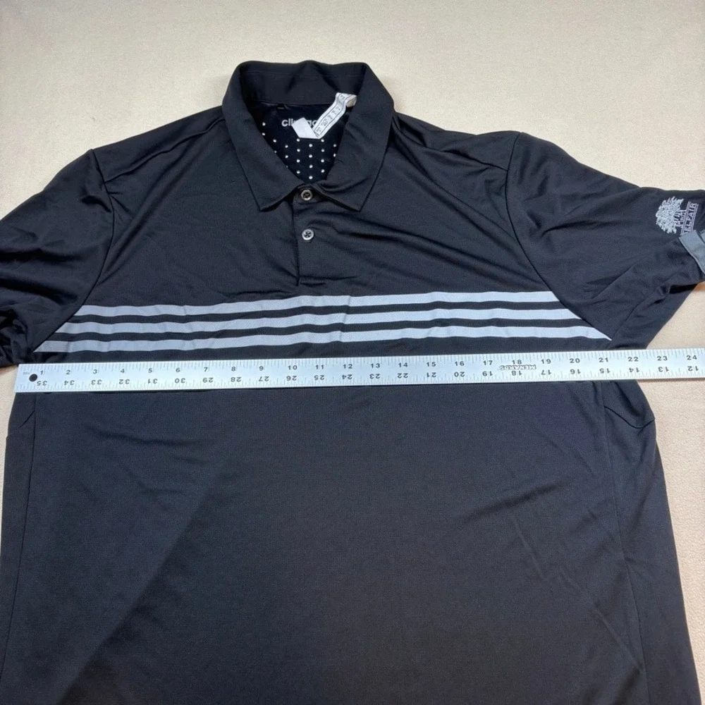 Adidas Climachill Belfair Golf Club Polo Shirt Mens XL Black Casual Activewear
